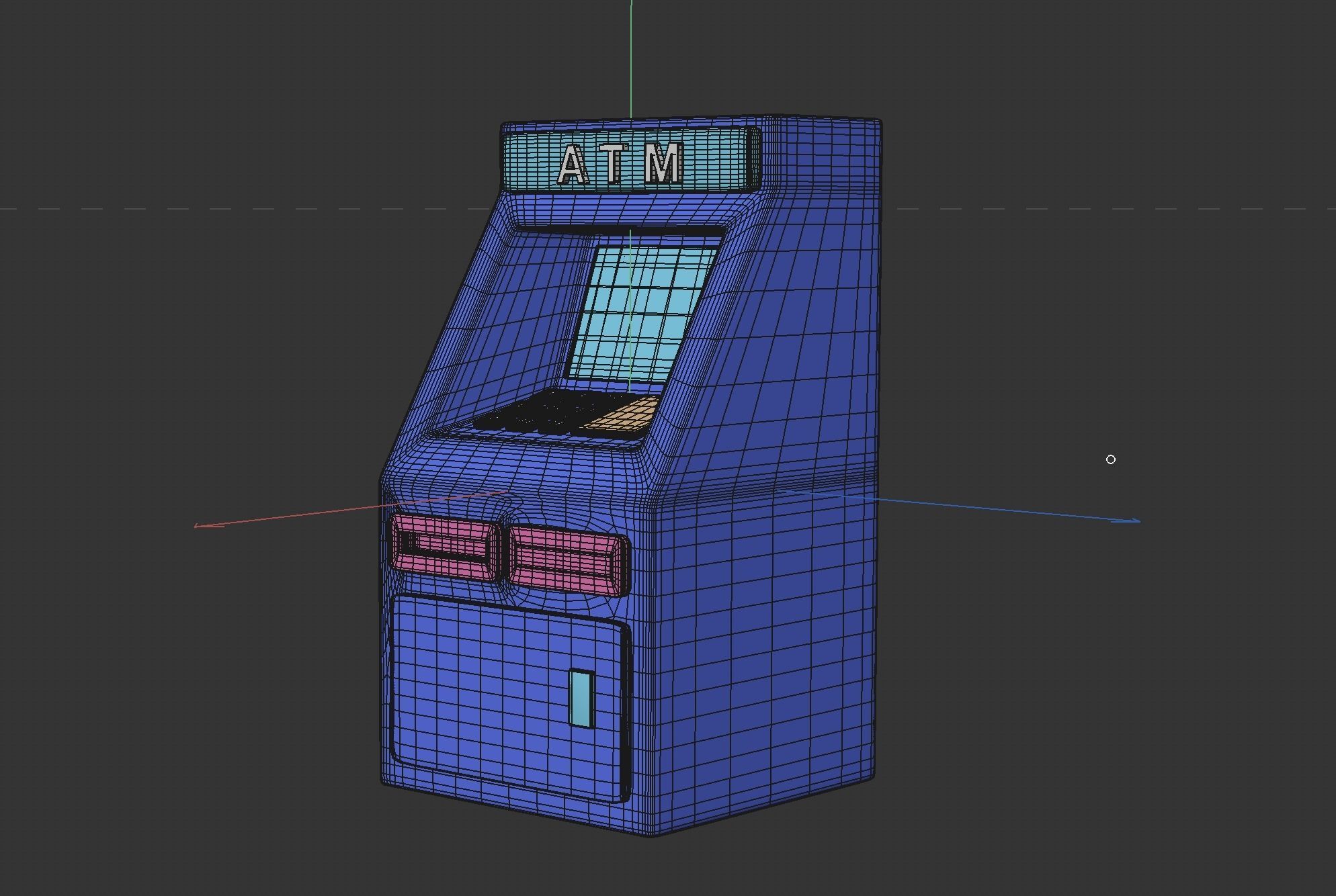 ATM machine Low-poly 3D model 3D model_1