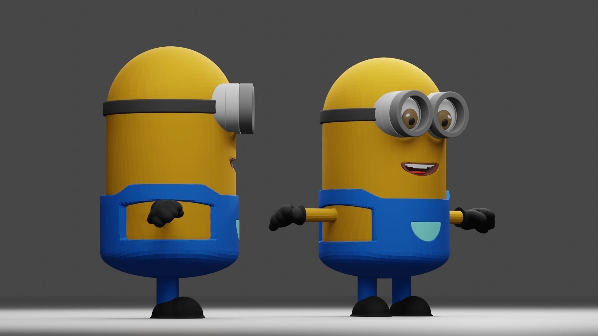 Minion 3D model minions character Low-poly 3D model_9