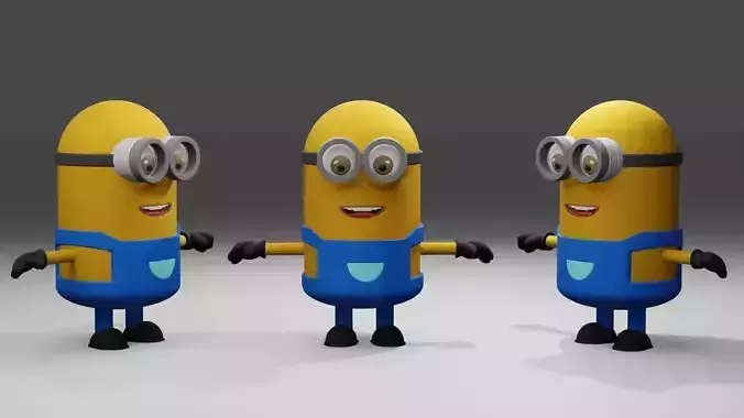 Minion 3D model minions character Low-poly 3D model