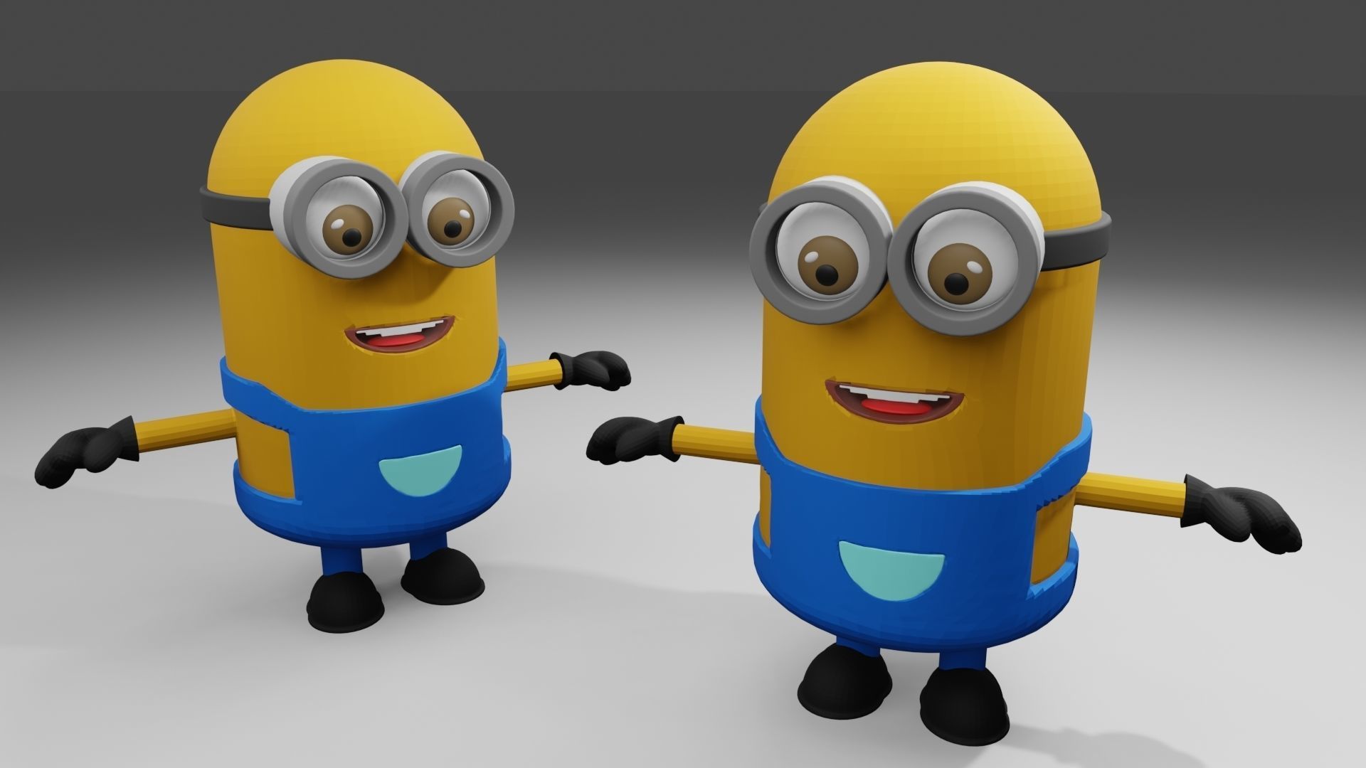 Minion 3D model minions character Low-poly 3D model_6