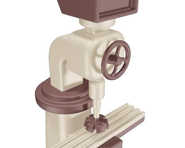 Fabulous Milling Machine Toy Low-poly 3D model_2