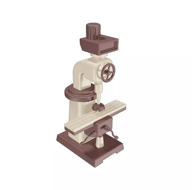 Fabulous Milling Machine Toy Low-poly 3D model_0