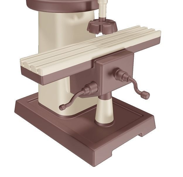 Fabulous Milling Machine Toy Low-poly 3D model_3