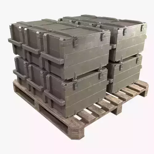 PBR Military Cargo Case 01 Low-poly 3D model