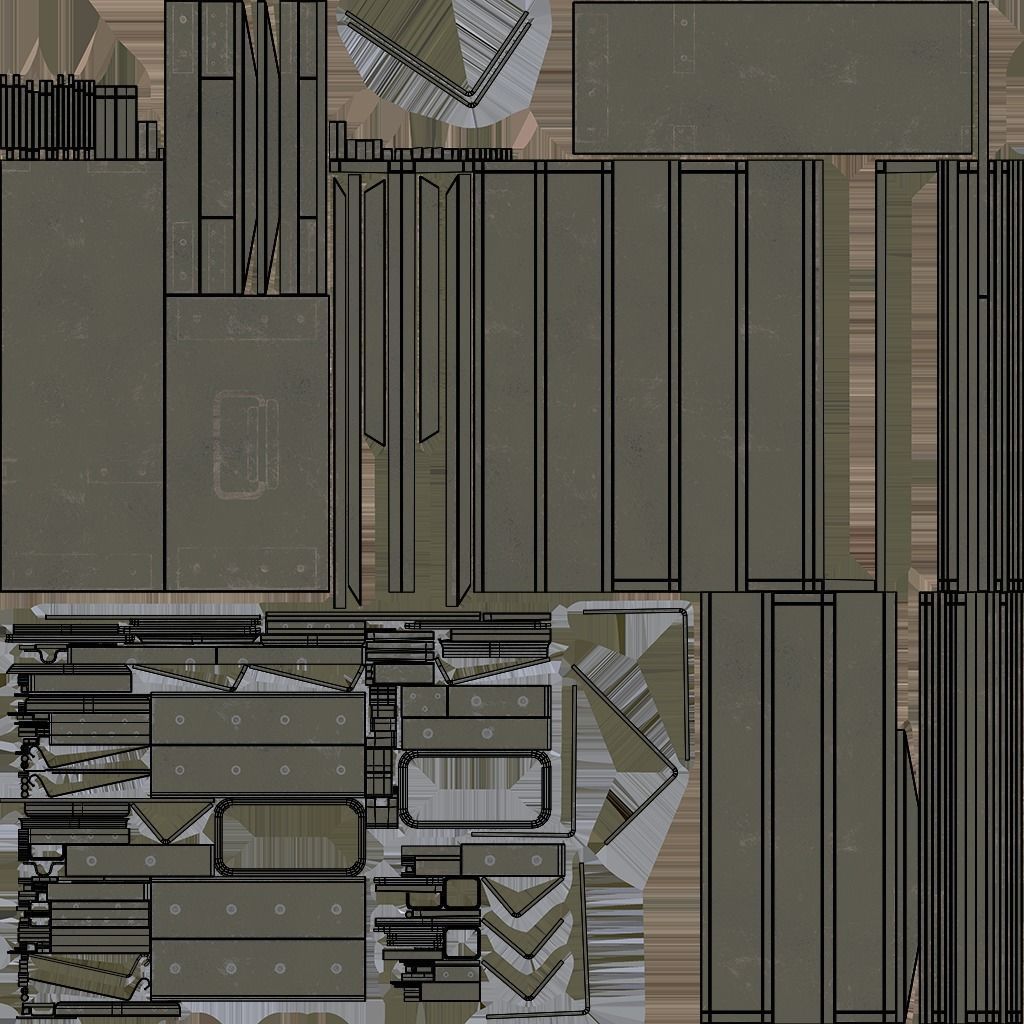 PBR Military Cargo Case 03 Low-poly 3D model_10
