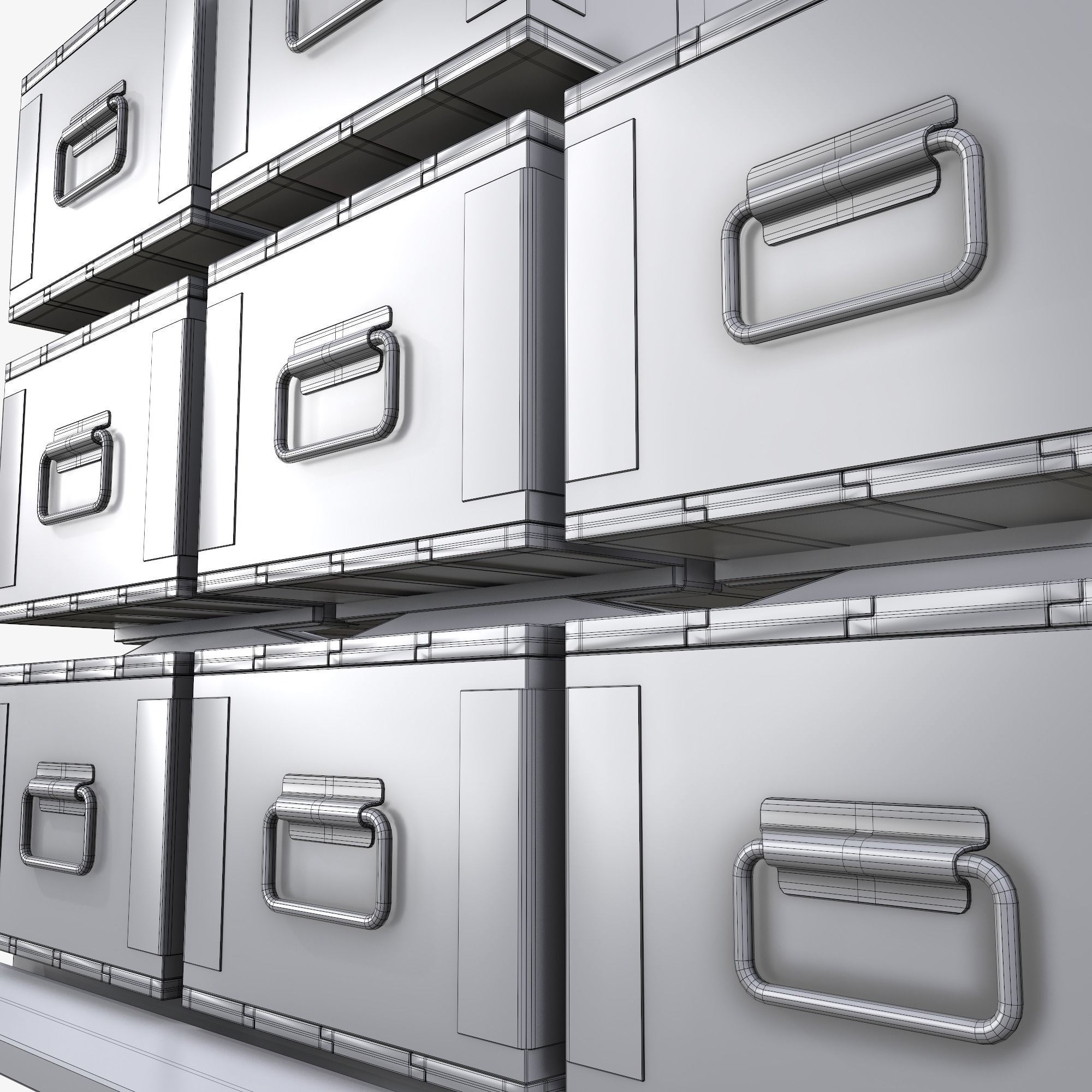 PBR Military Cargo Case 03 Low-poly 3D model_9