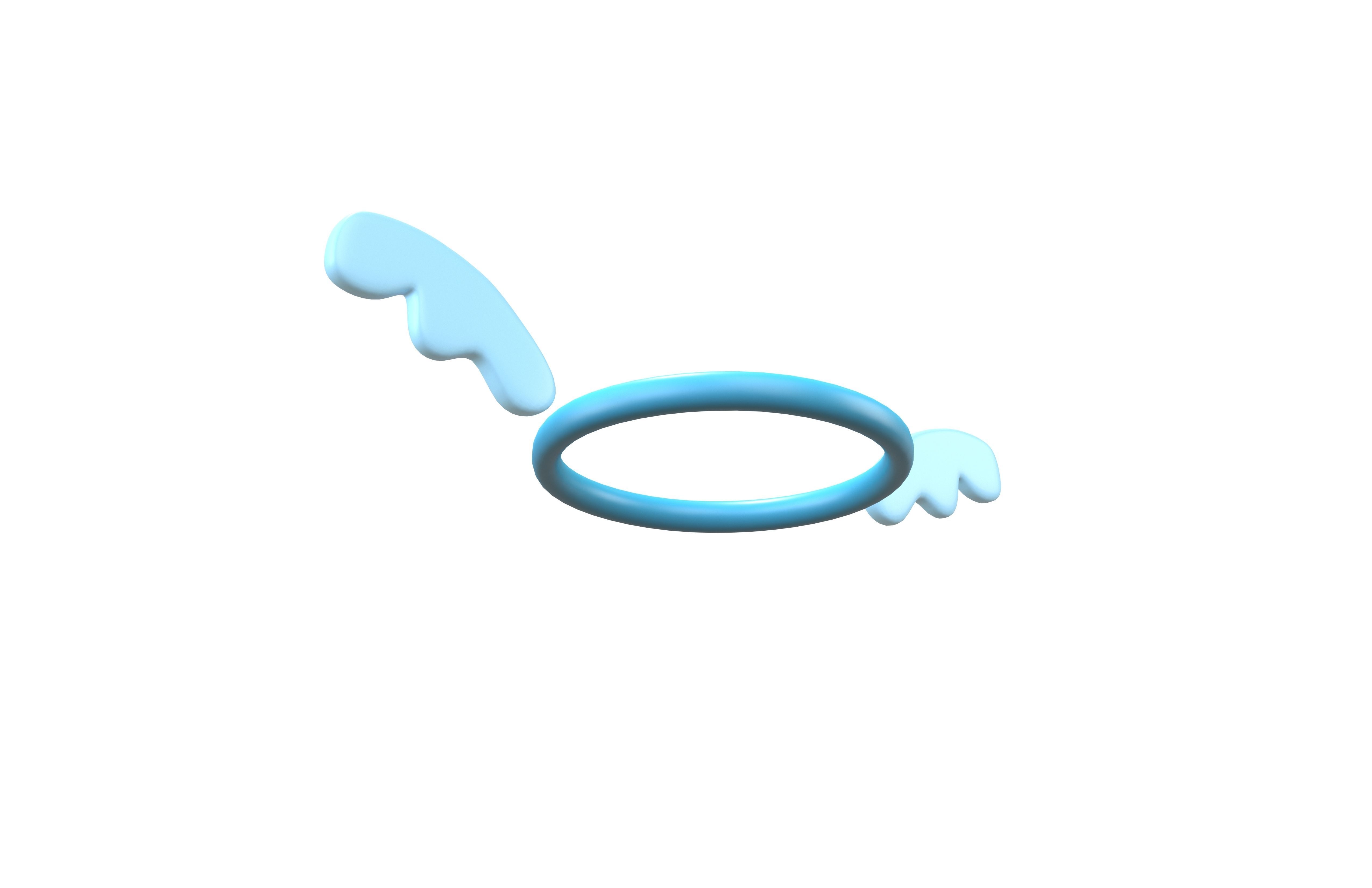 Angel Halo v2 004 Low-poly 3D model_2