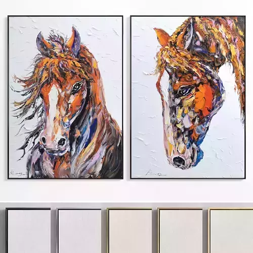 Plaster Two Photo Frame E-49