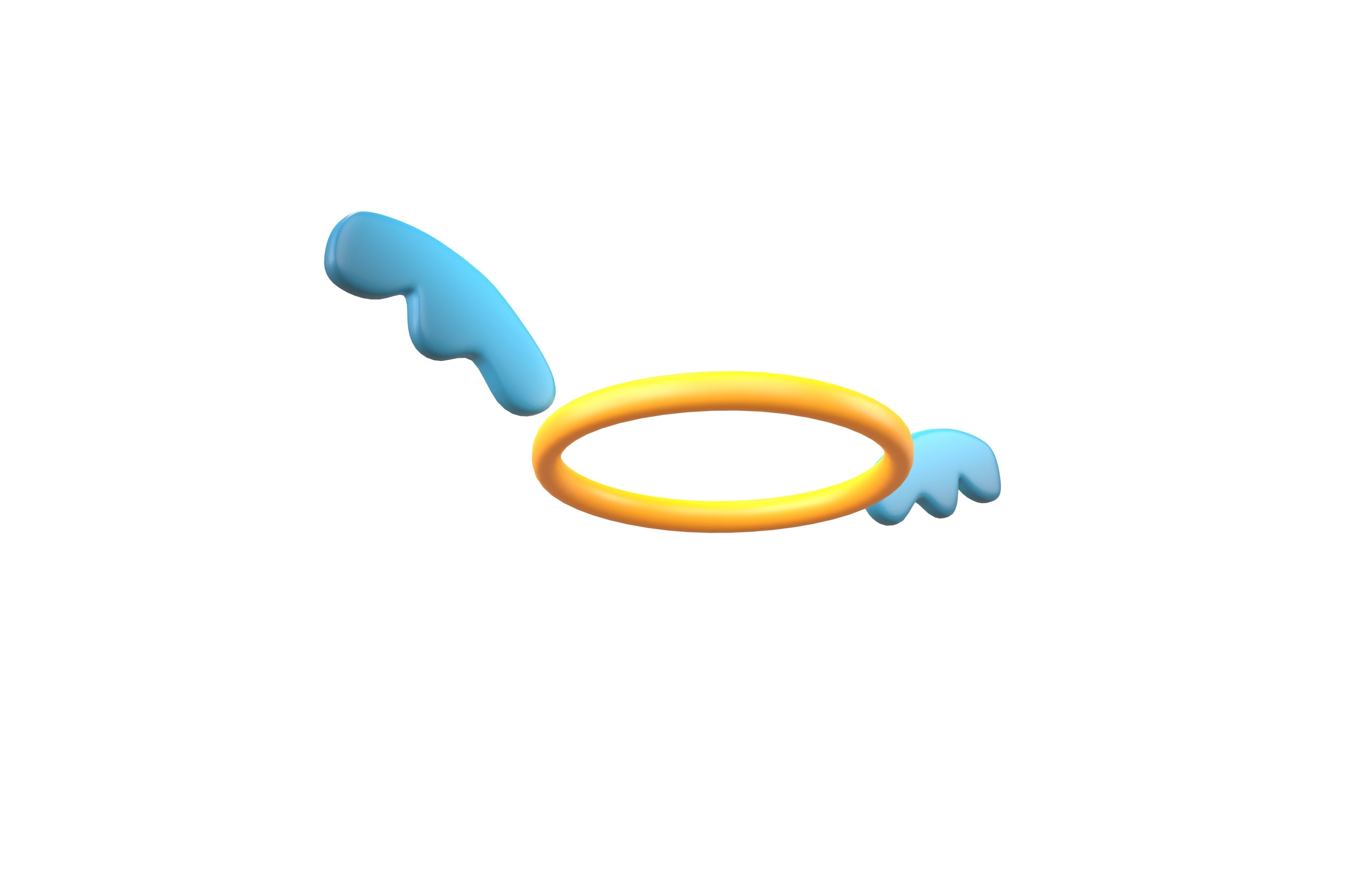 Angel Halo v2 007 Low-poly 3D model_3