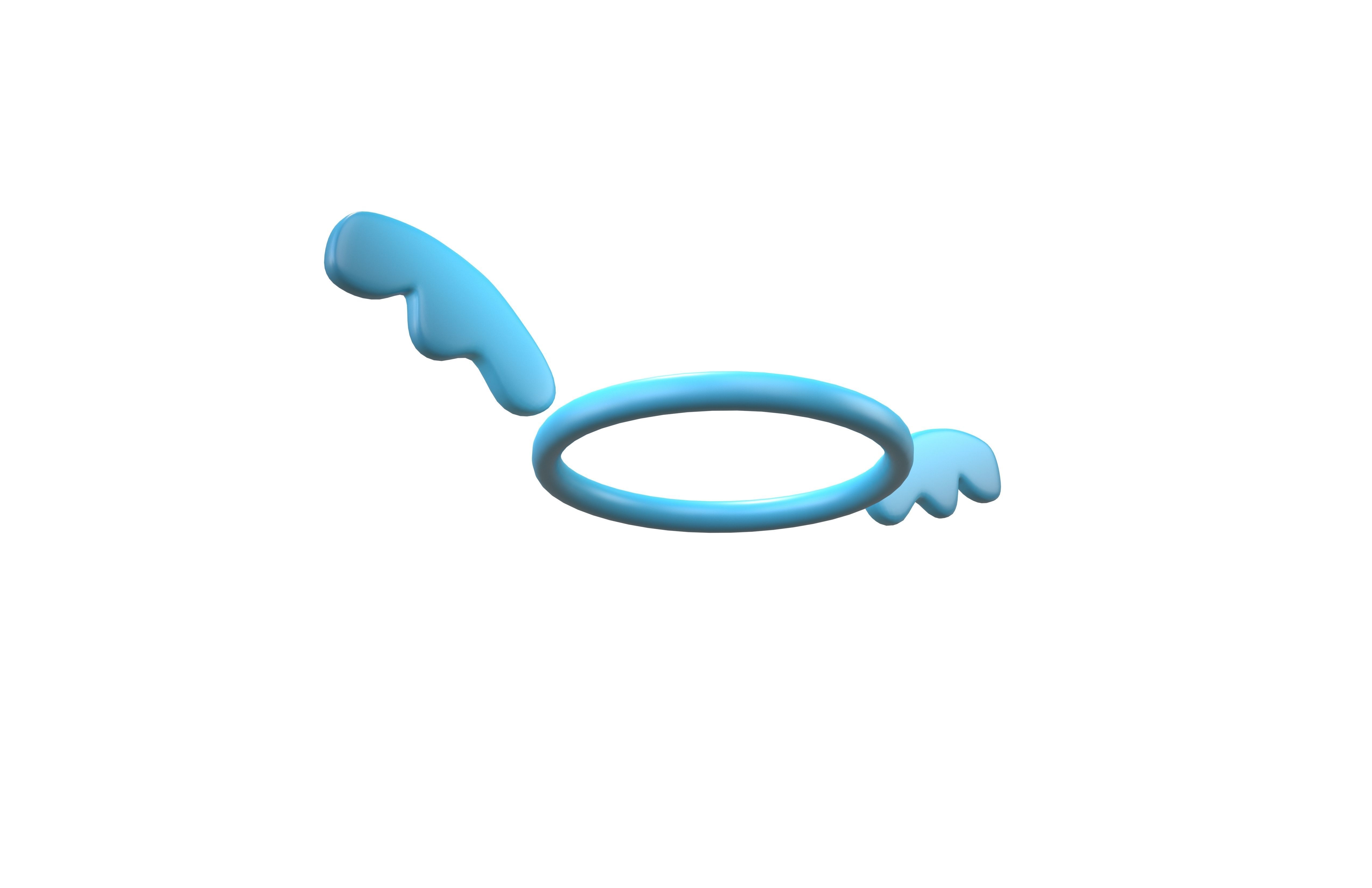 Angel Halo v2 008 Low-poly 3D model_3