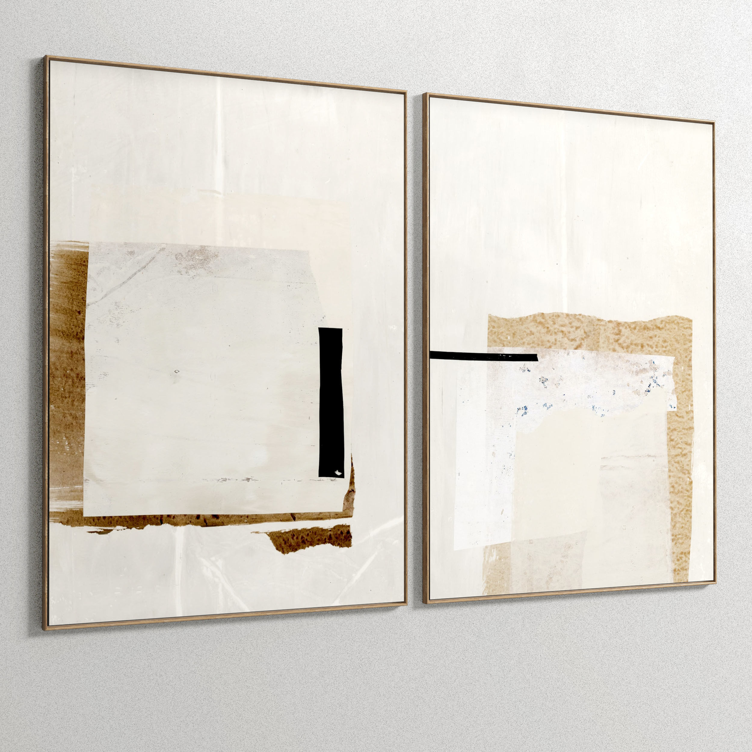 Plaster Two Photo Frame E-51 Low-poly 3D model_4