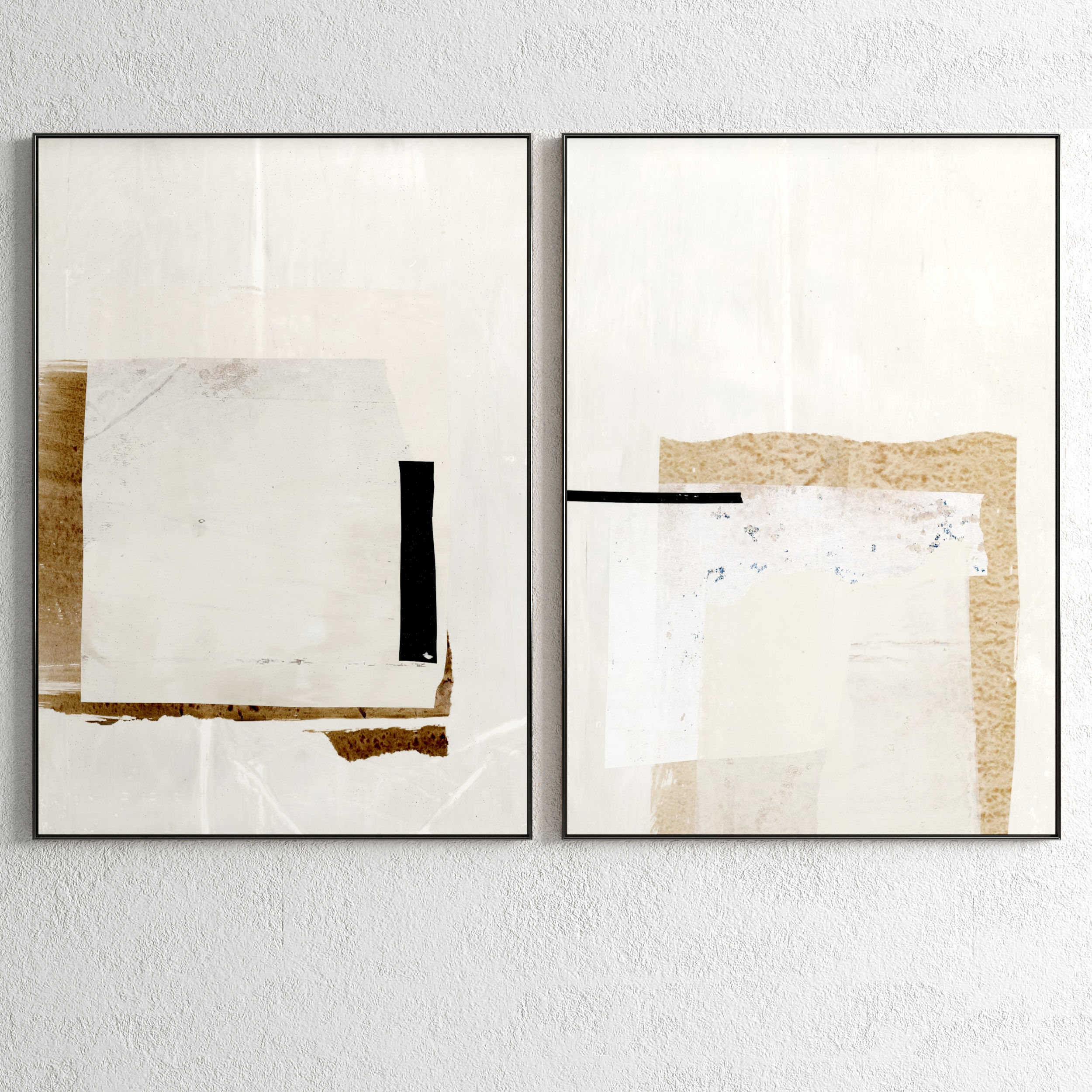 Plaster Two Photo Frame E-51 Low-poly 3D model_1