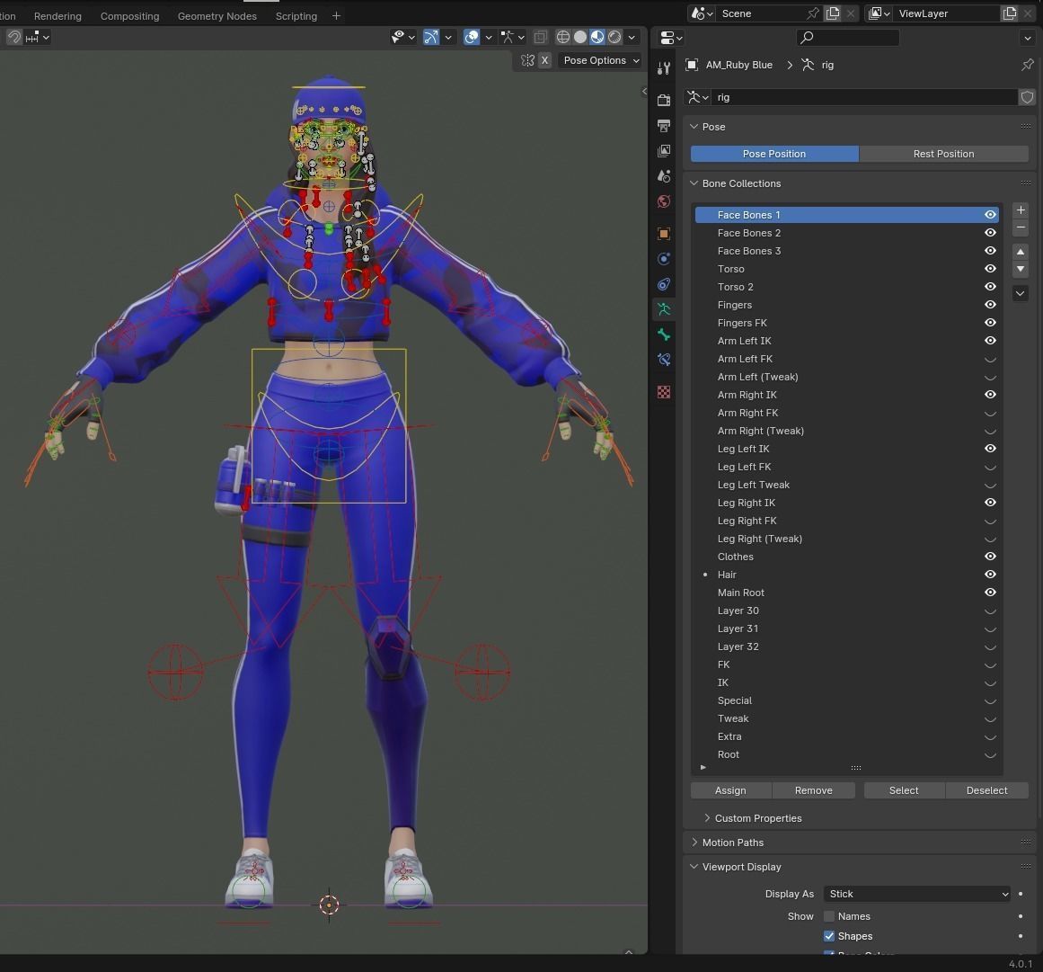 Ruby Blue v2 - Fortnite Free low-poly 3D model_7