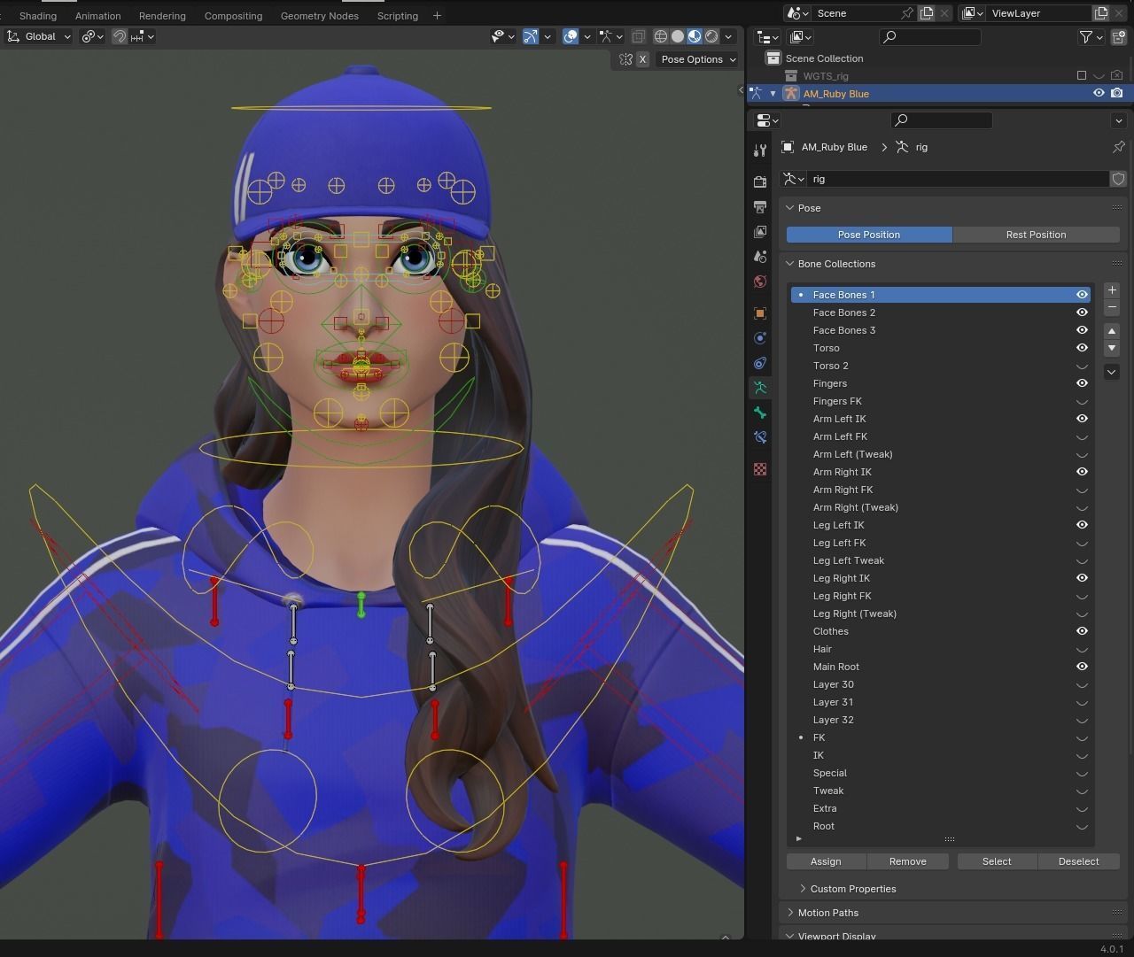 Ruby Blue v2 - Fortnite Free low-poly 3D model_10