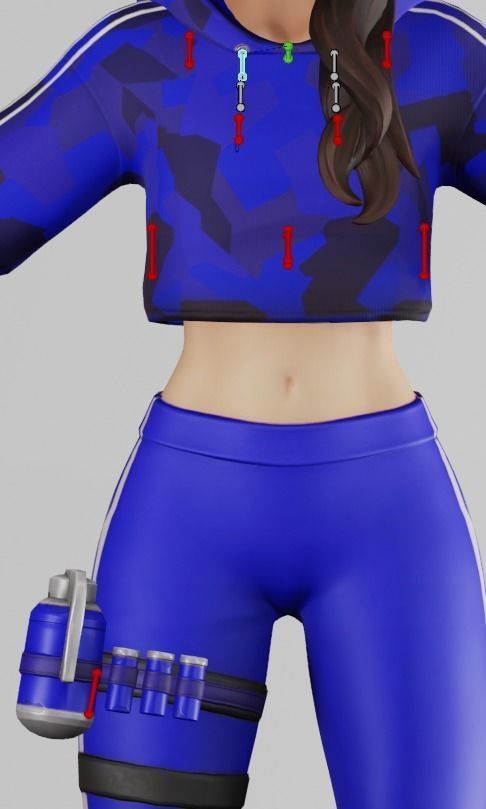 Ruby Blue v2 - Fortnite Free low-poly 3D model_12