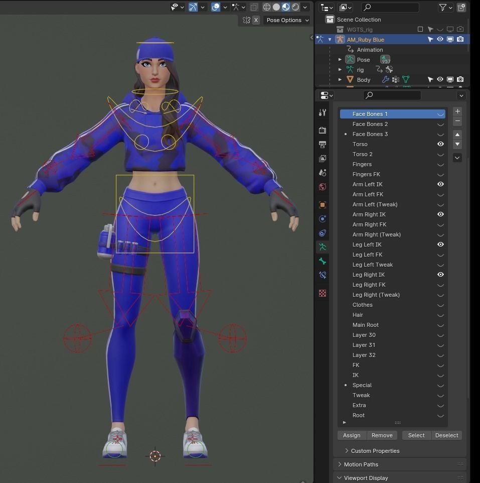 Ruby Blue v2 - Fortnite Free low-poly 3D model_8