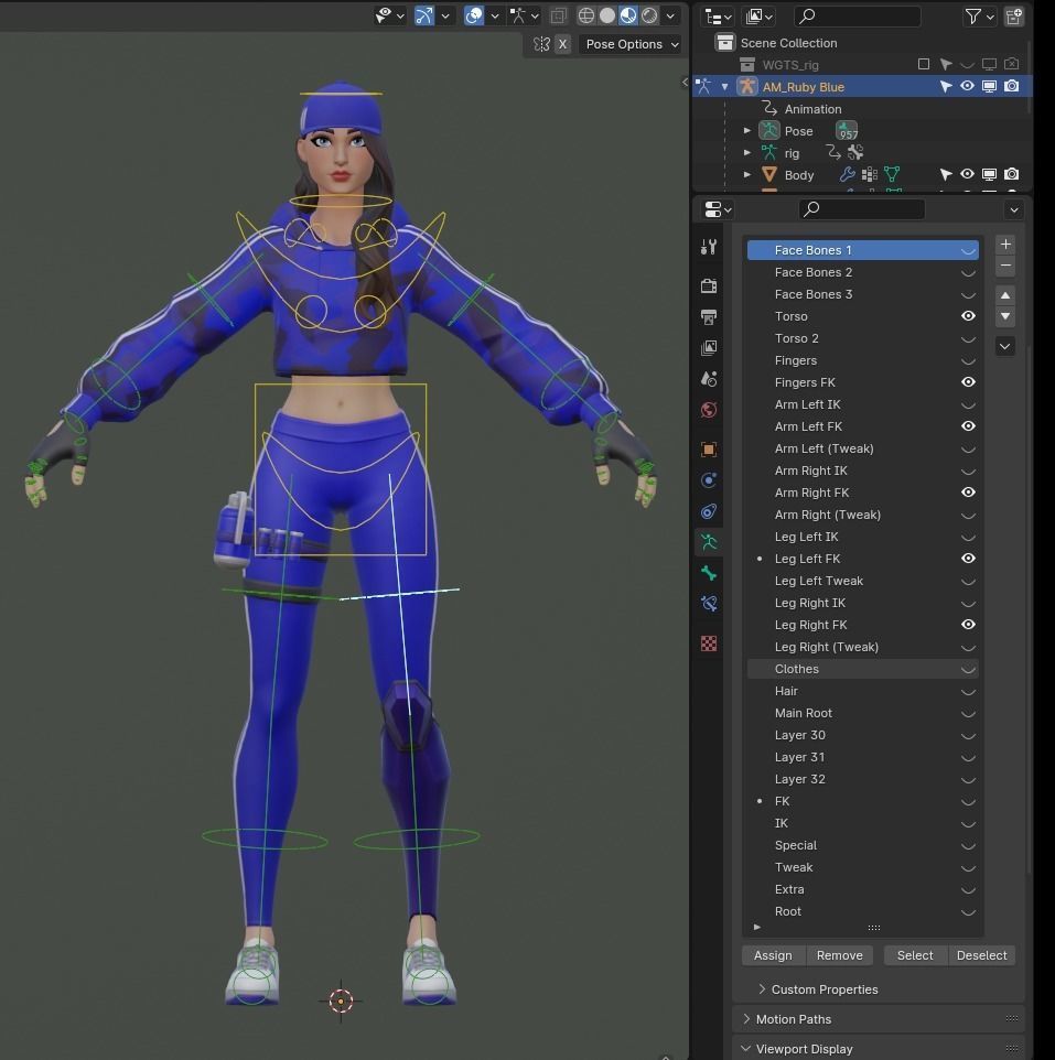 Ruby Blue v2 - Fortnite Free low-poly 3D model_9