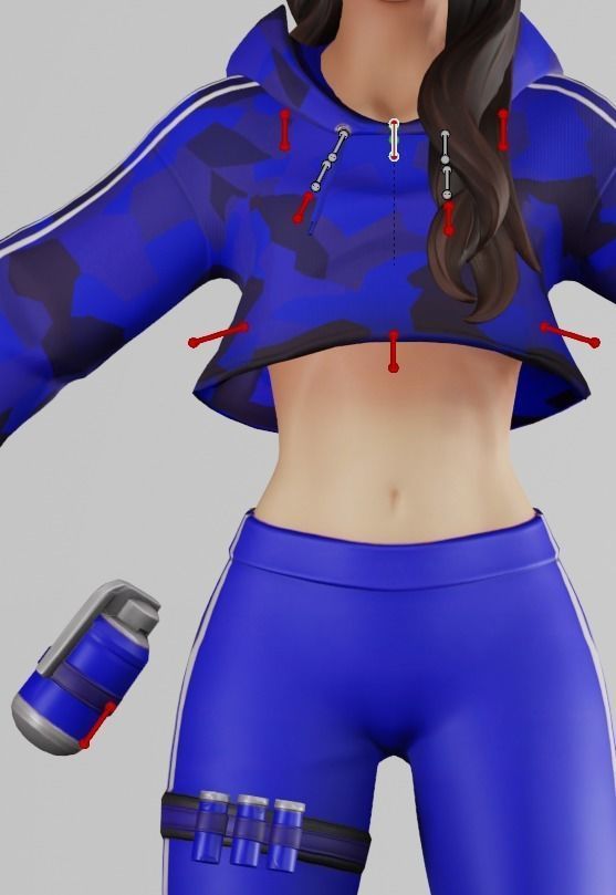 Ruby Blue v2 - Fortnite Free low-poly 3D model_13