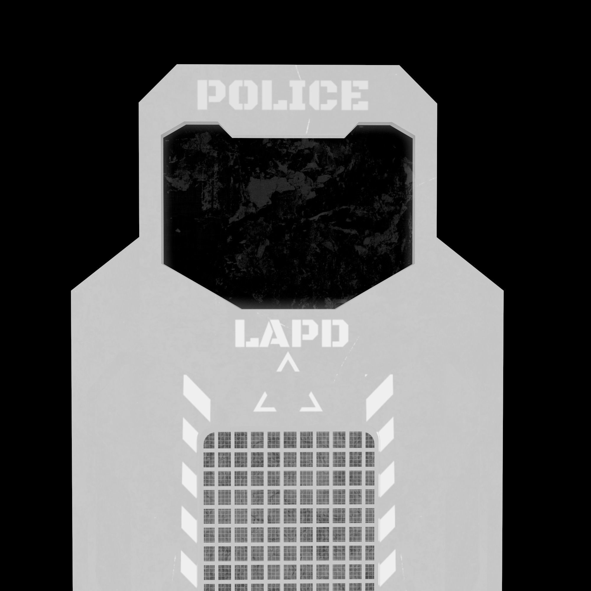 Sci-fi police shield Low-poly 3D model_5