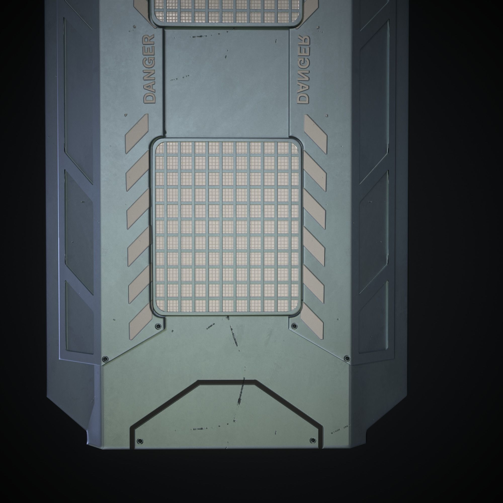 Sci-fi police shield Low-poly 3D model_6