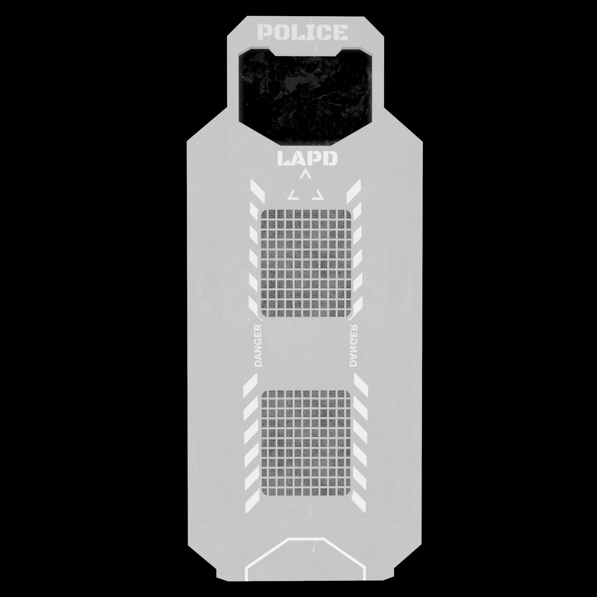 Sci-fi police shield Low-poly 3D model_11
