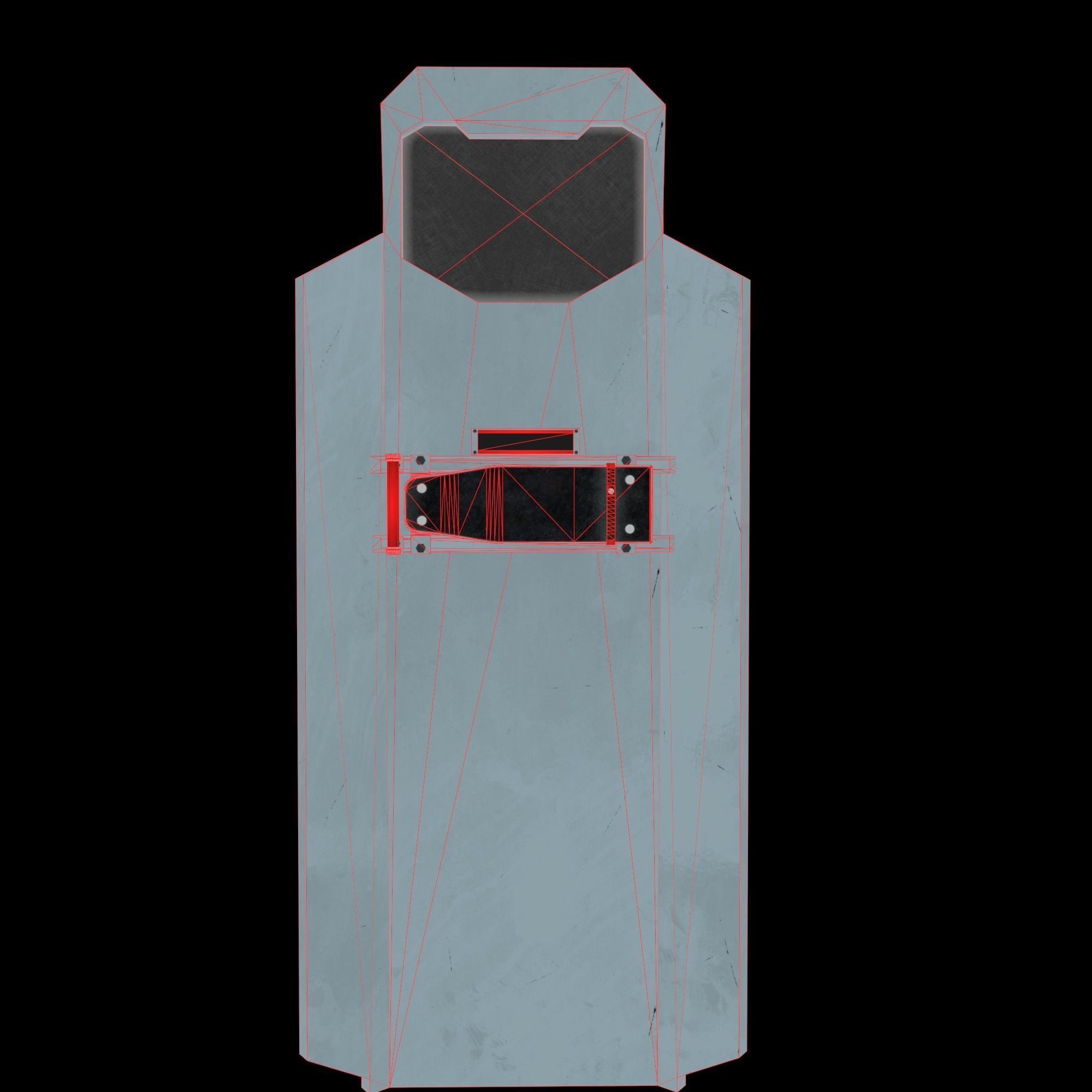 Sci-fi police shield Low-poly 3D model_13