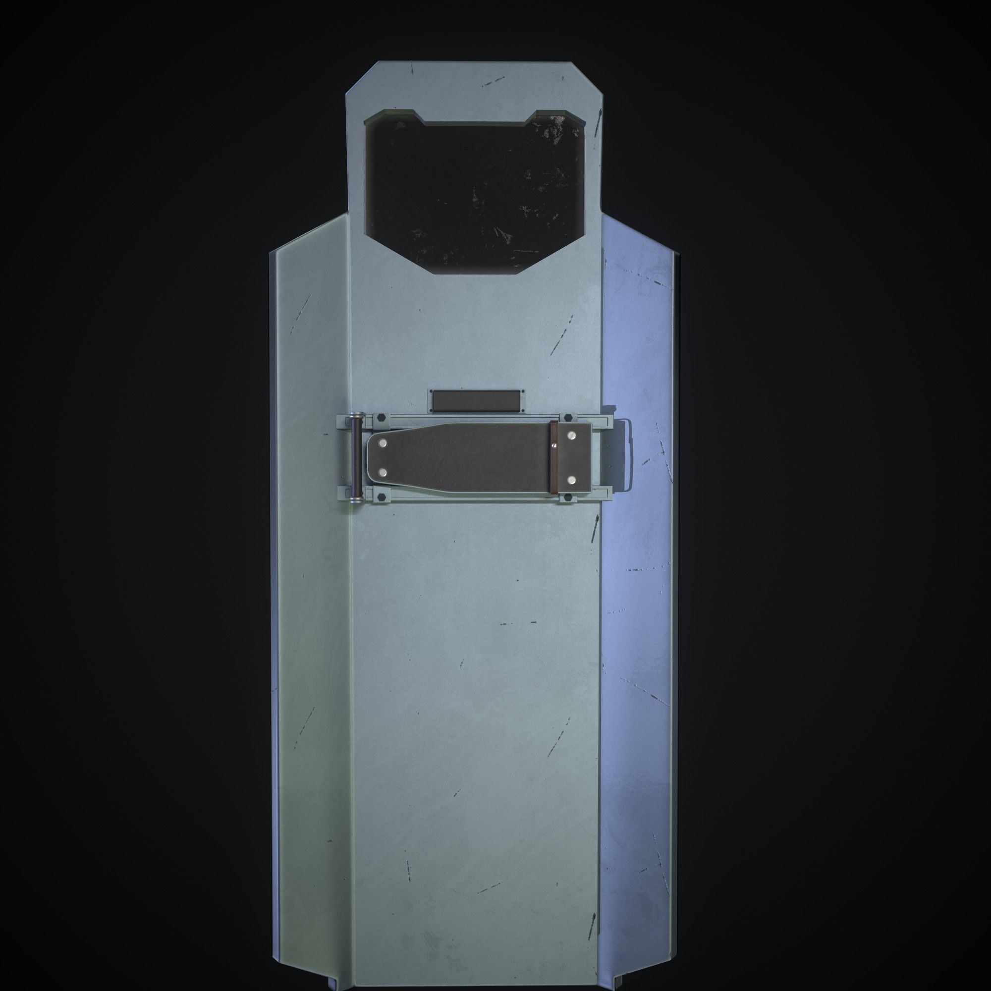Sci-fi police shield Low-poly 3D model_12