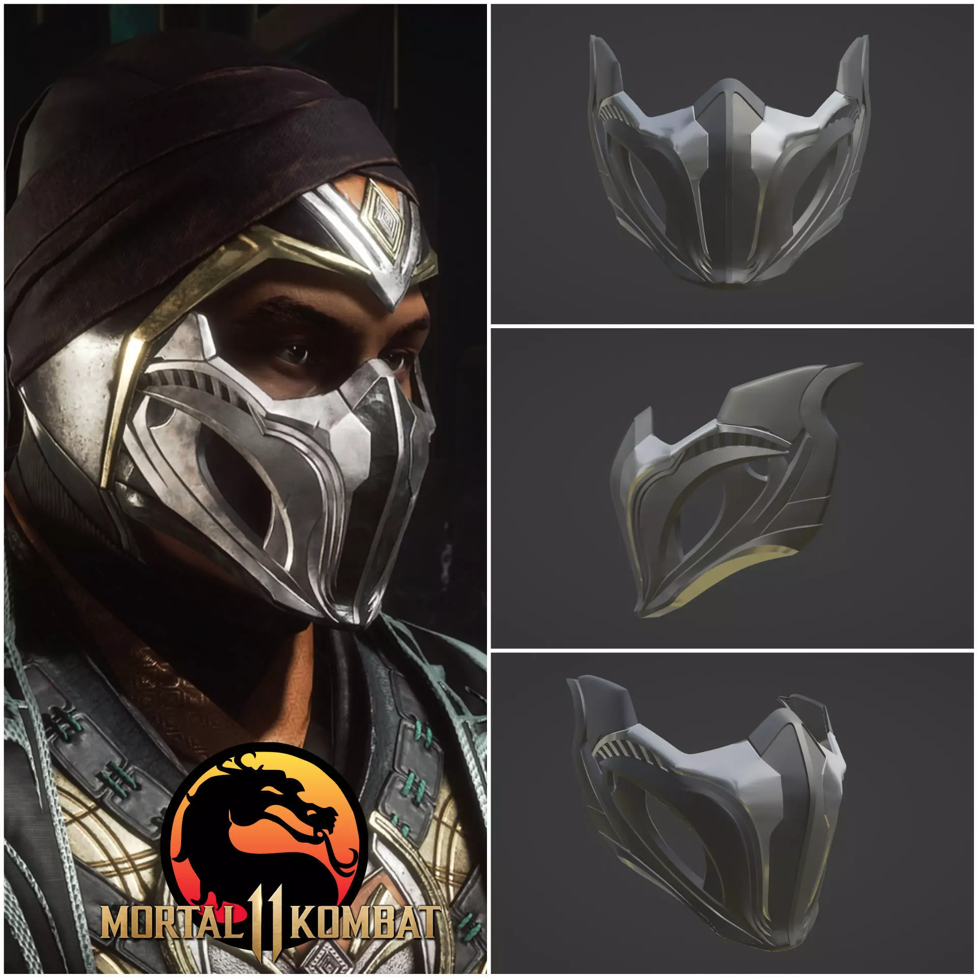 Rain mask from Mortal Kombat 11 - Secret Son 3D print model_0
