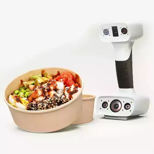 Poke bowl with striped prawn or caramote prawn 3D model