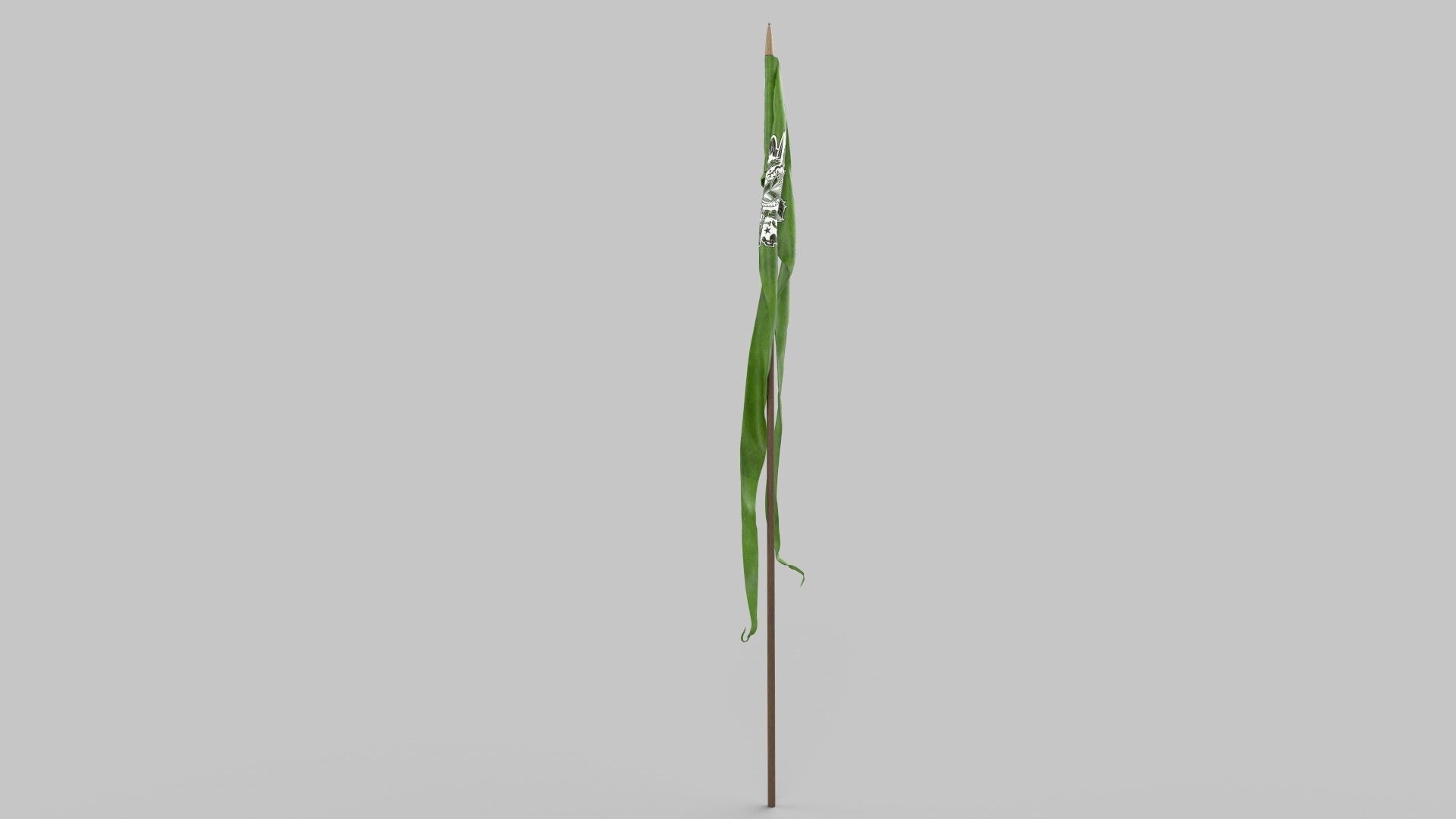 Waving flag Low-poly 3D model_1