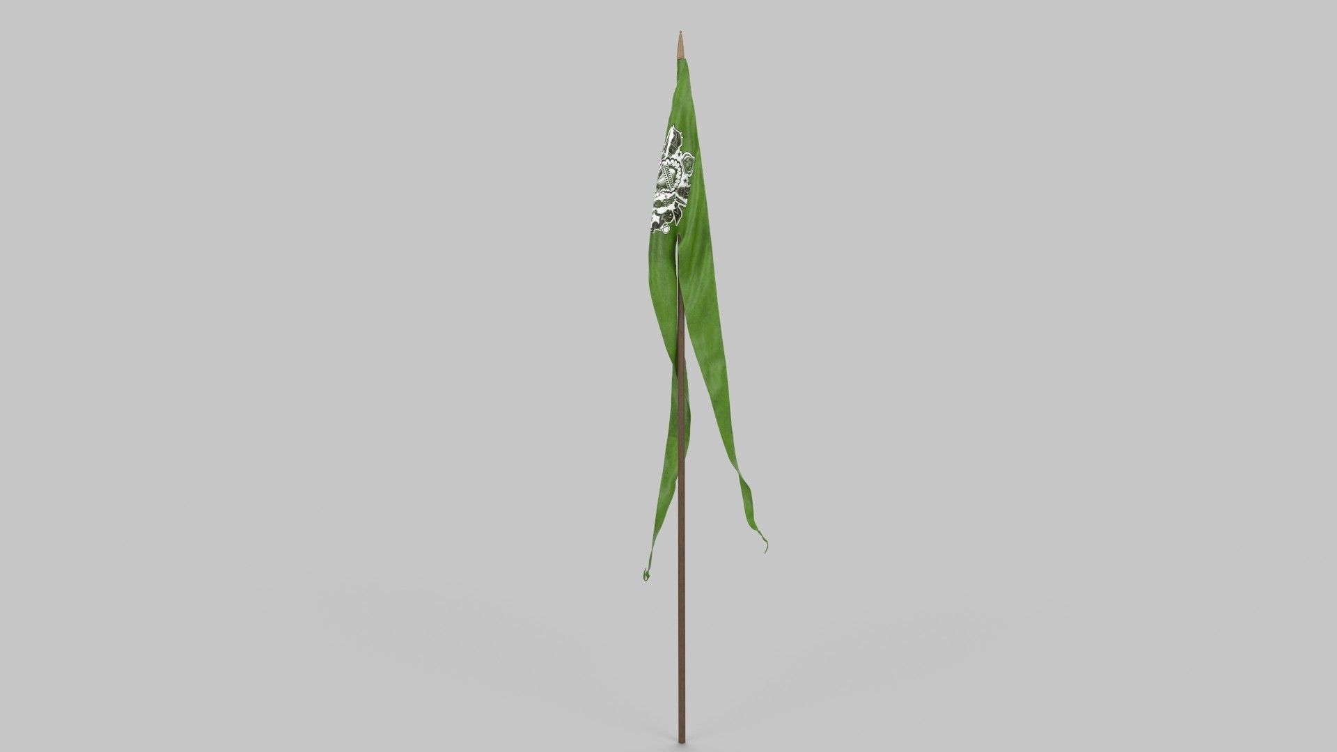 Waving flag Low-poly 3D model_2