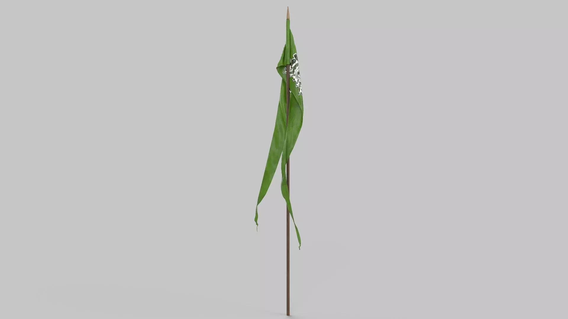 Waving flag Low-poly 3D model_0