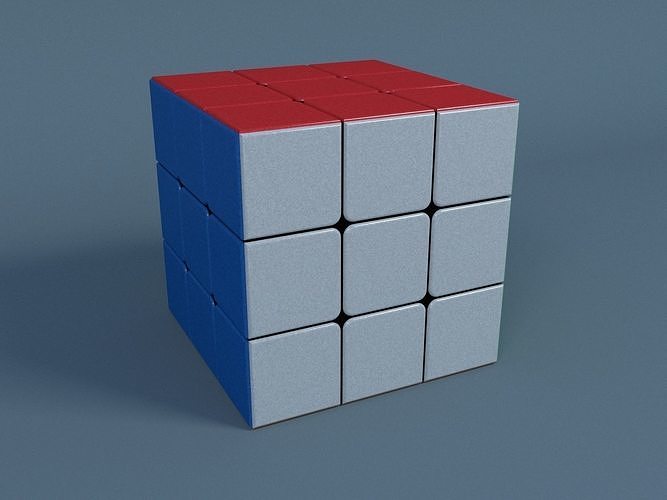 RUBIKS CUBE SOLVED 3D model