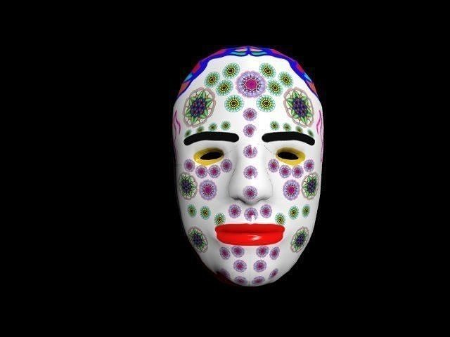 mask with patterns 2 Free low-poly 3D model