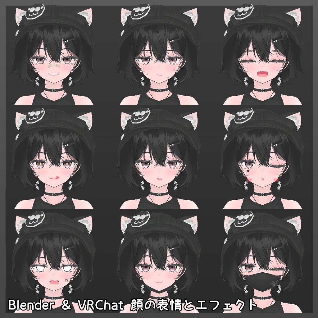 Anime Character Basemesh v11 2 2 Blender VRChat 3D model_12