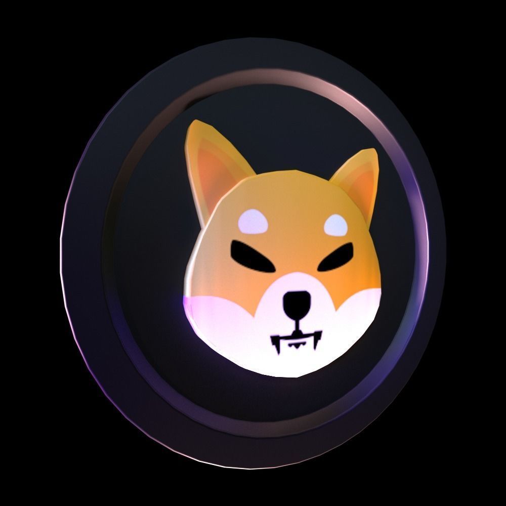 Shiba INU coin PBR Low-poly 3D model Low-poly 3D model_2