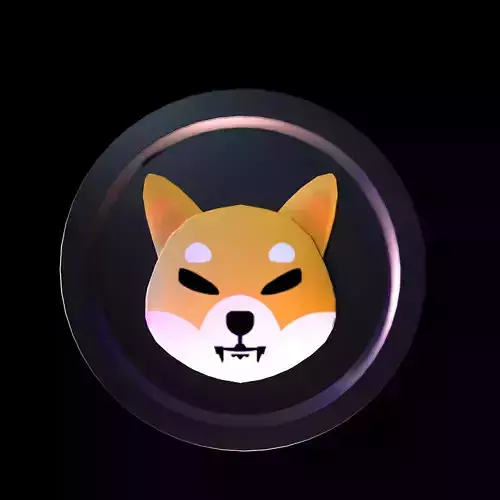 Shiba INU coin PBR Low-poly 3D model Low-poly 3D model