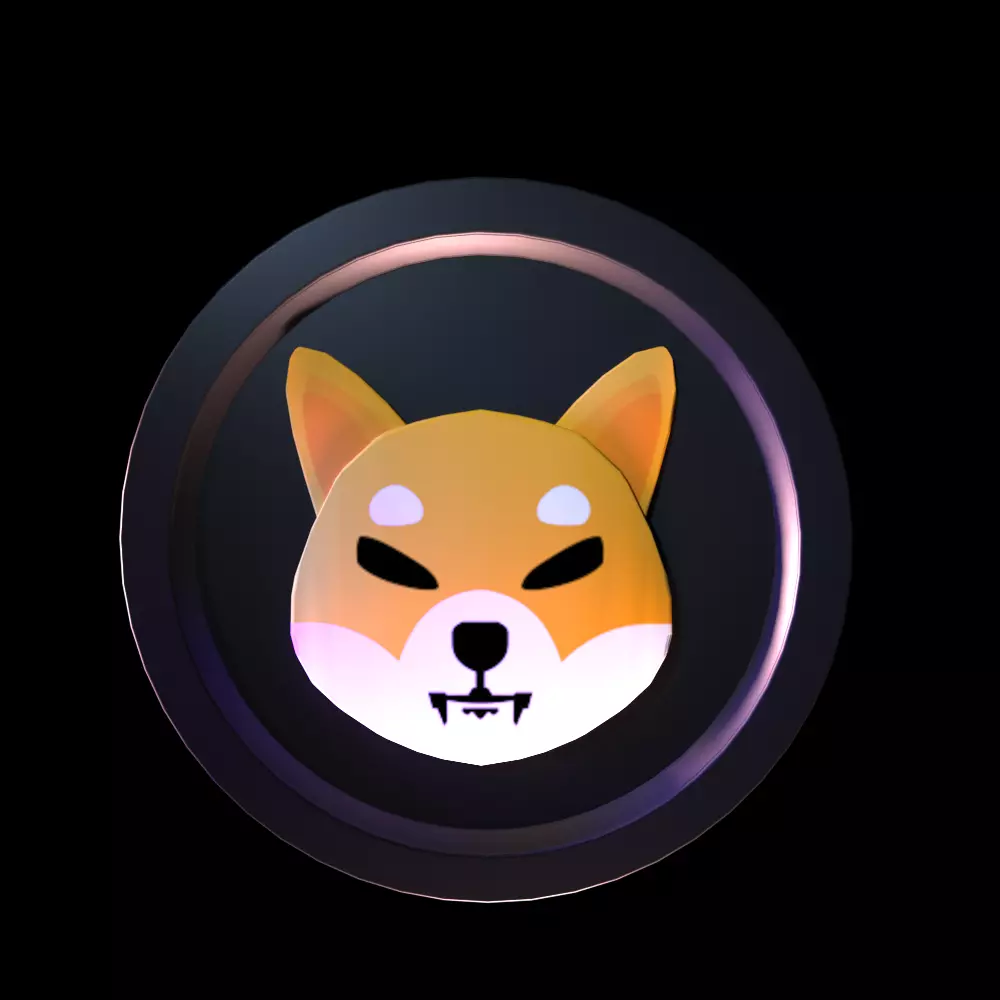 Shiba INU coin PBR Low-poly 3D model Low-poly 3D model_0