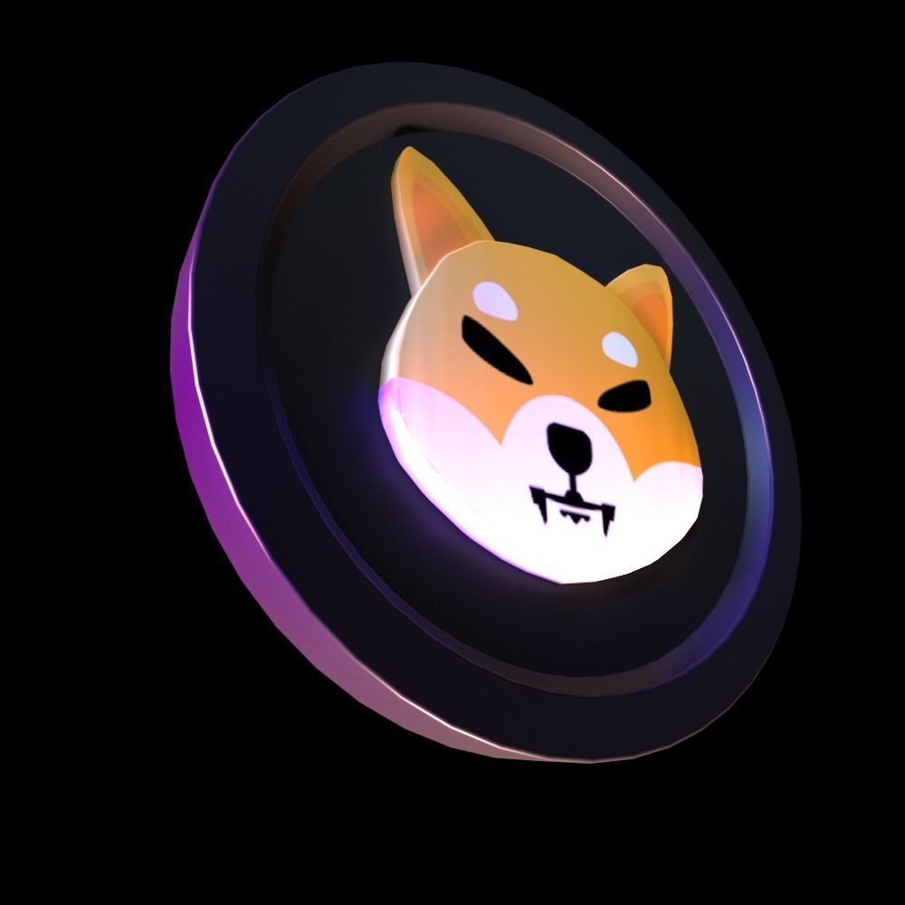 Shiba INU coin PBR Low-poly 3D model Low-poly 3D model_5