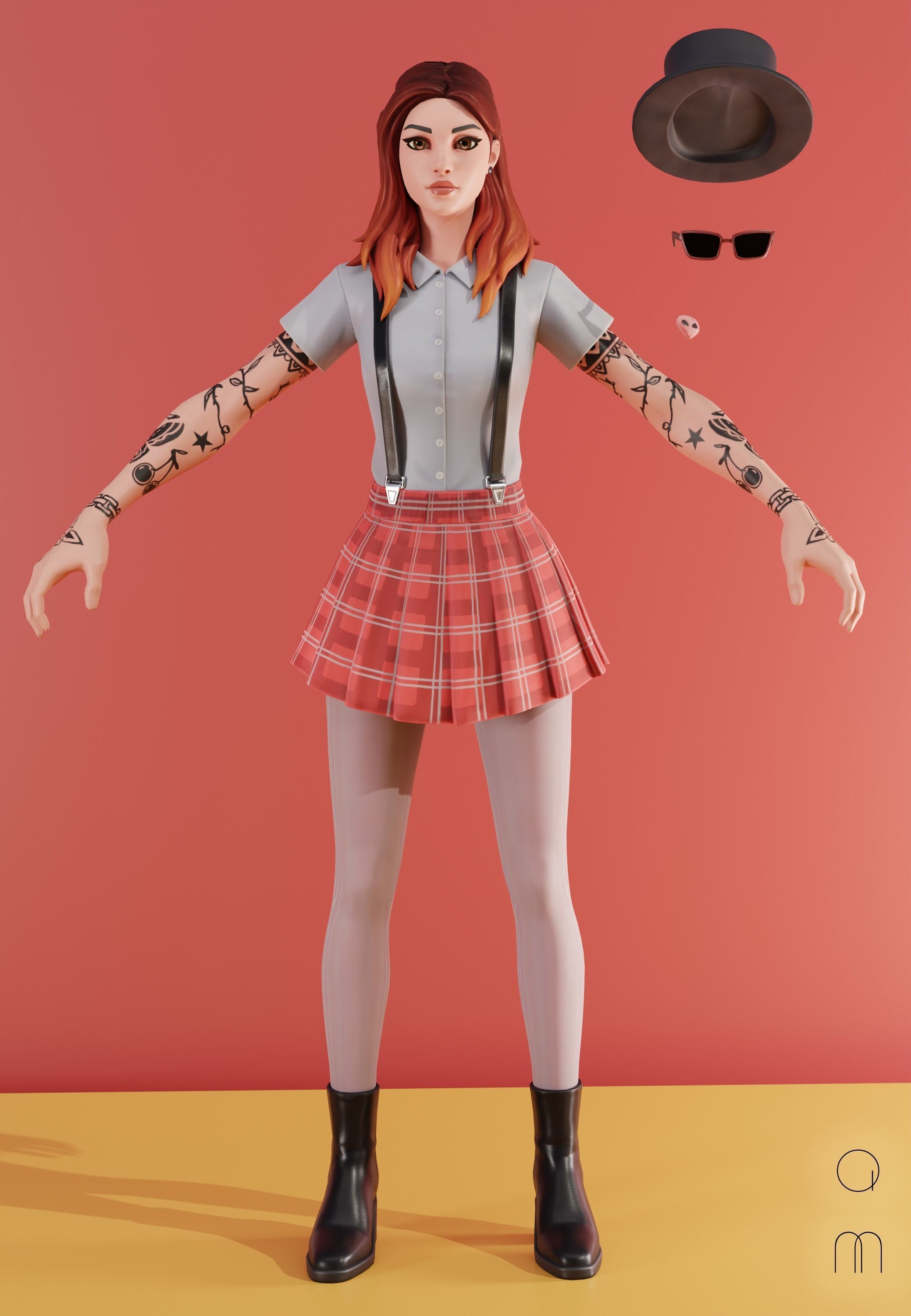 Pepper Thorne - Fortnite Low-poly 3D model_8