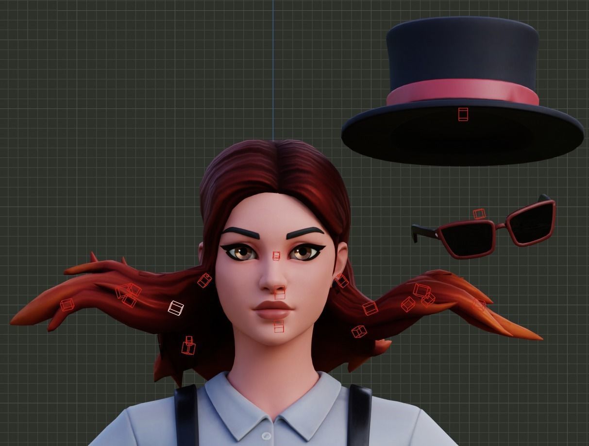 Pepper Thorne - Fortnite Low-poly 3D model_12