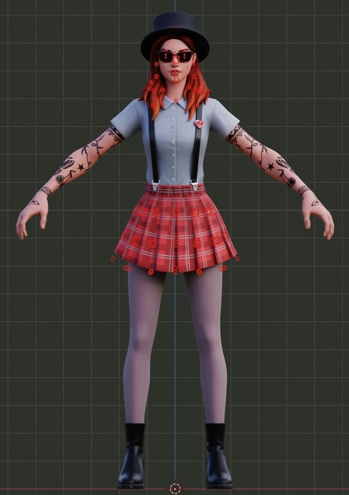 Pepper Thorne - Fortnite Low-poly 3D model_7