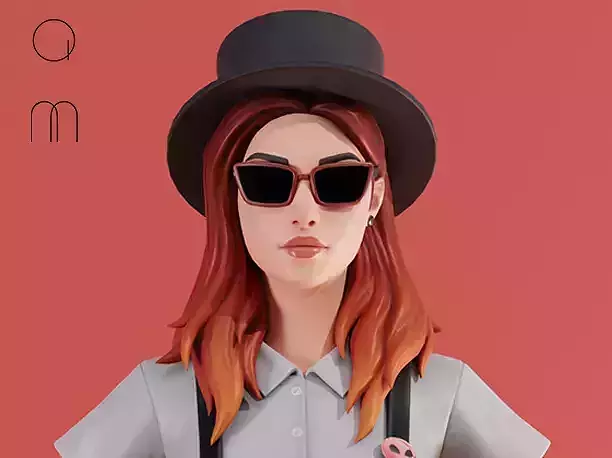 Pepper Thorne - Fortnite Low-poly 3D model