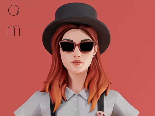 Pepper Thorne - Fortnite Low-poly 3D model_0