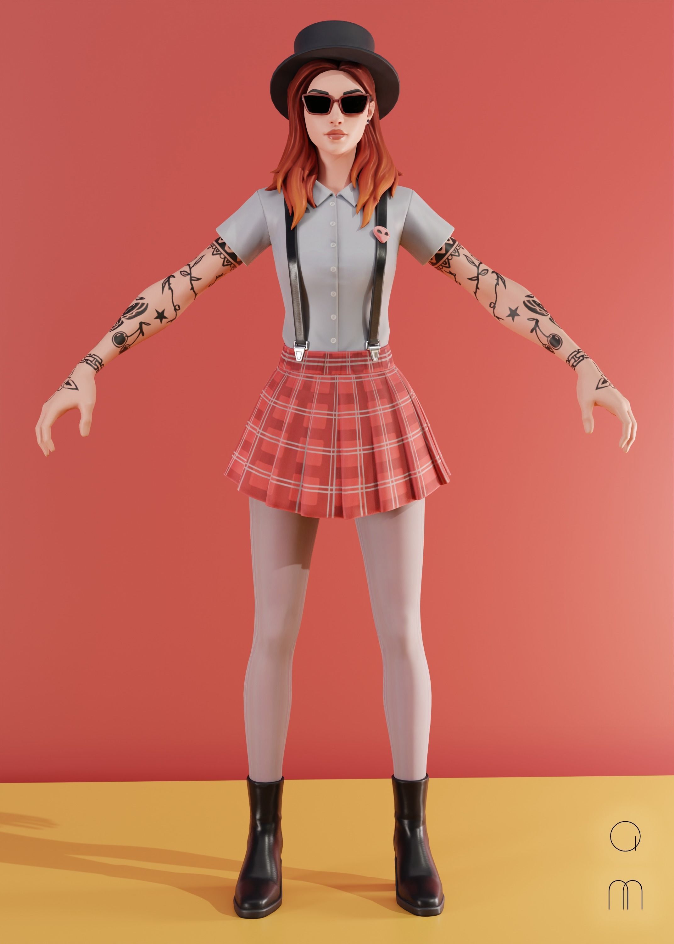 Pepper Thorne - Fortnite Low-poly 3D model_1