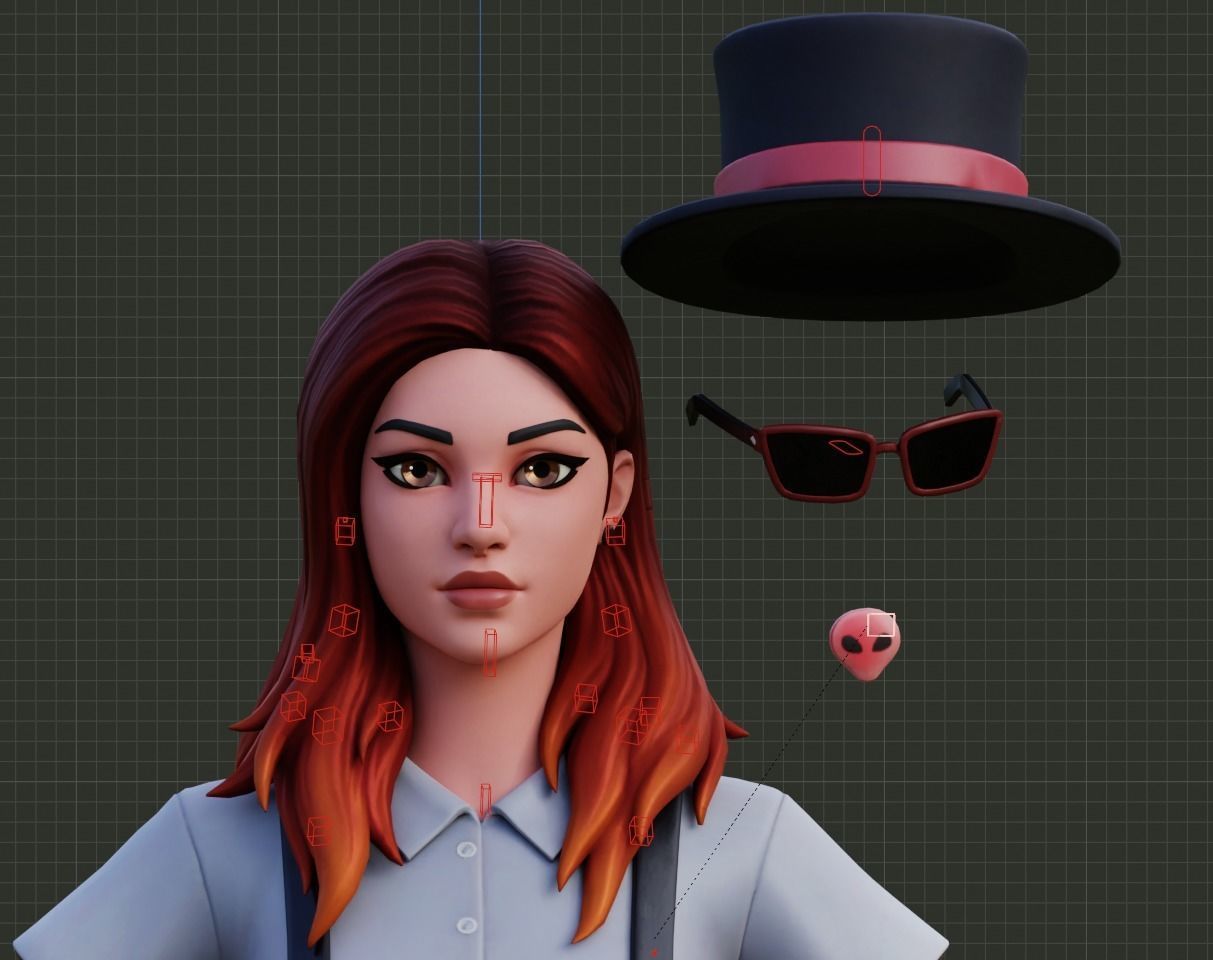 Pepper Thorne - Fortnite Low-poly 3D model_6