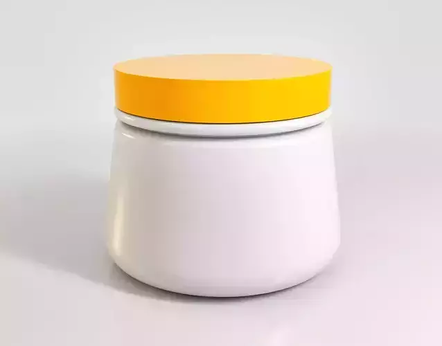 Palstic cosmitic jar 3D model