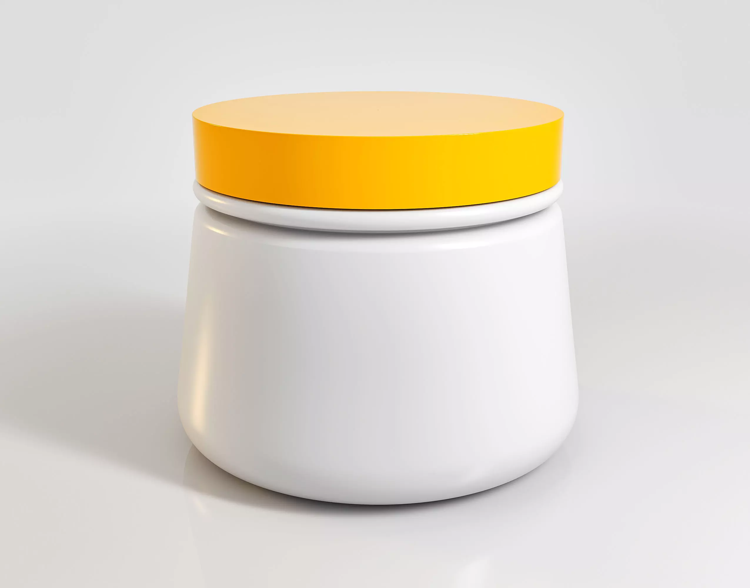 Palstic cosmitic jar 3D model_0