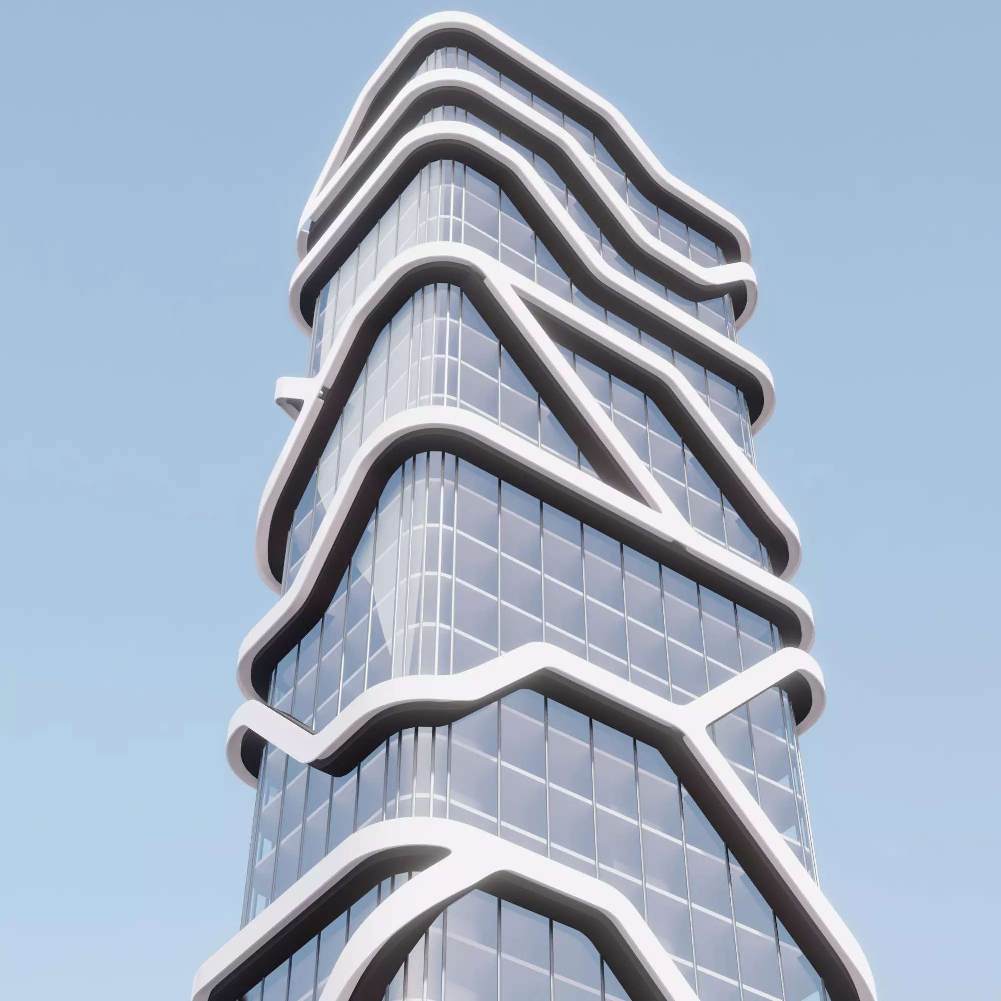 Modern Building Concept 01 3D model