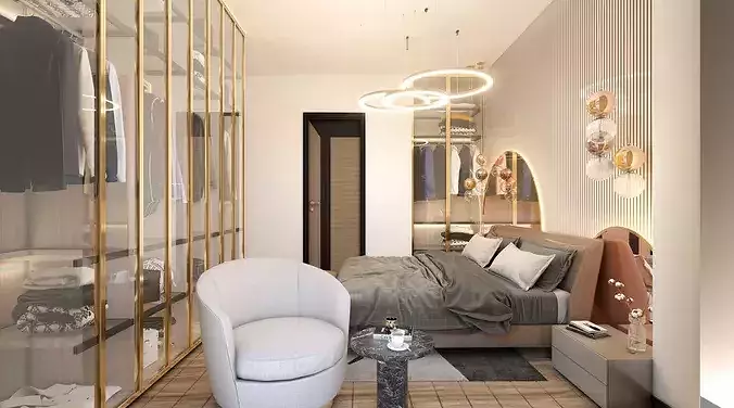 Penthouse design 3D model 2